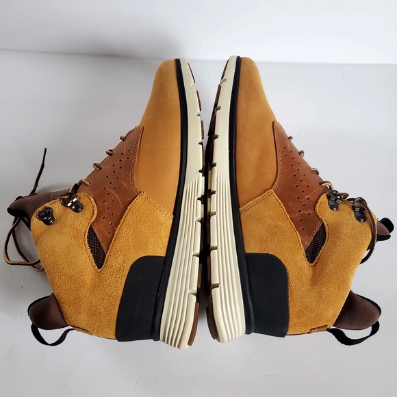 Timberland Mustard and Brown Boots Boys size 7 - Picture 6 of 13